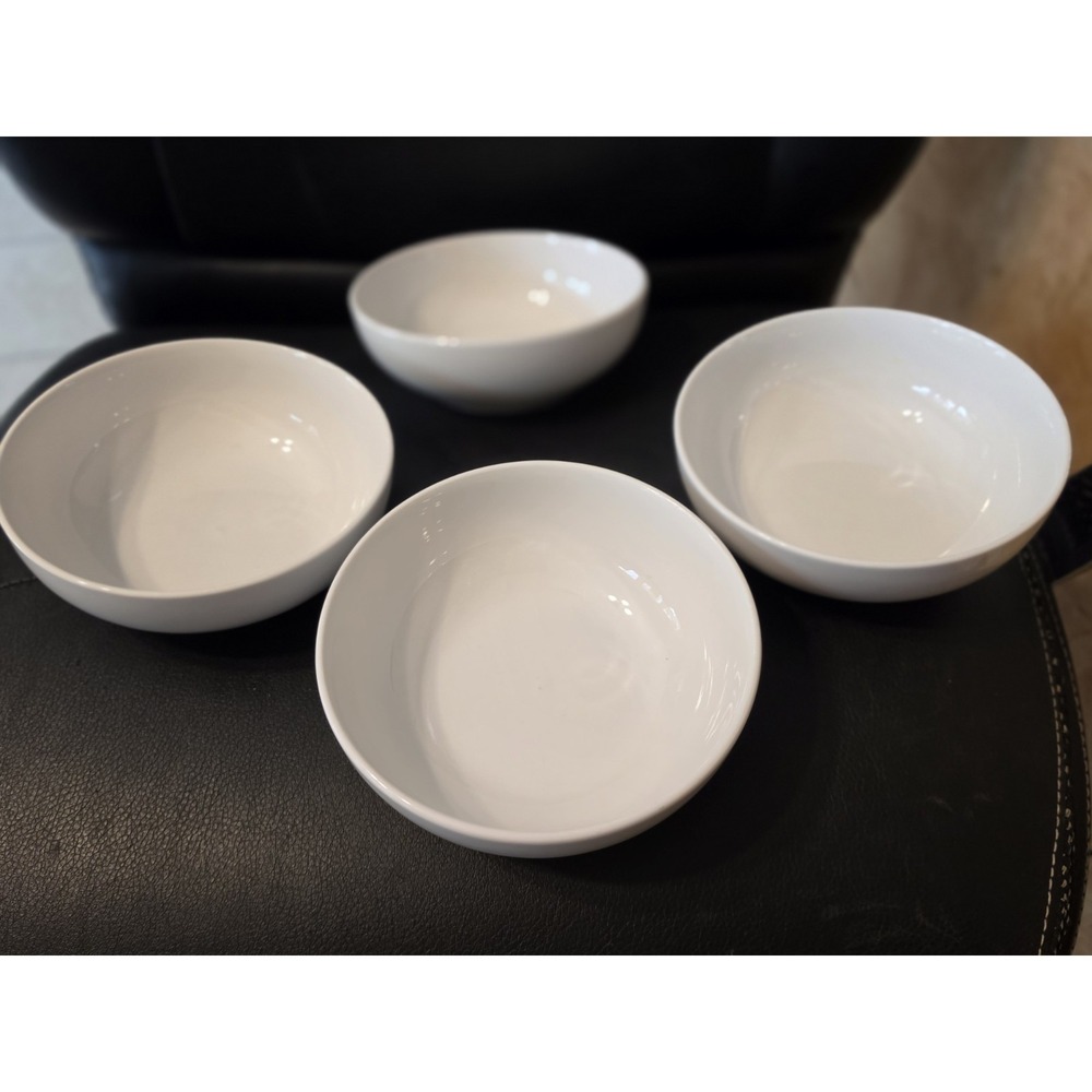 Mainstays White Stoneware Cereal Salad Bowls 6"- Set of 4
